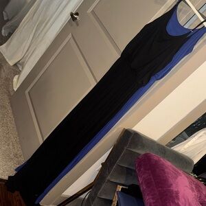 Lush Nordstrom Long Elegant Casual Black Maxi Dress Adjustable Shoulder Strap XS